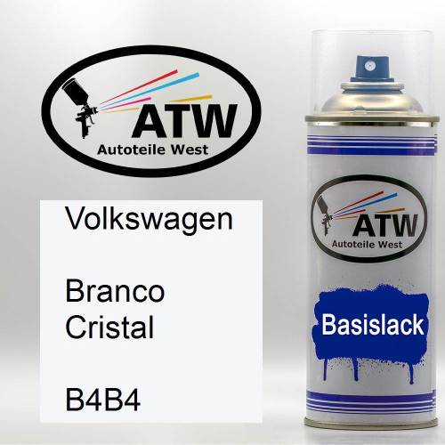 Volkswagen, Branco Cristal, B4B4: 400ml Sprühdose, von ATW Autoteile West.